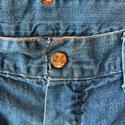 70's Unknown Brand デニムペインターパンツ ワークパンツ(w34)/A6732P-SO