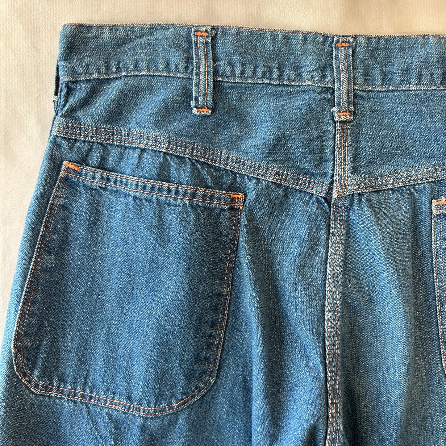 70's Unknown Brand デニムペインターパンツ ワークパンツ(w34)/A6732P-SO