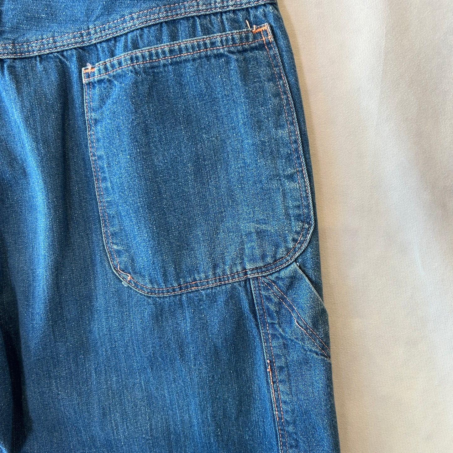 70's Unknown Brand デニムペインターパンツ ワークパンツ(w34)/A6732P-SO