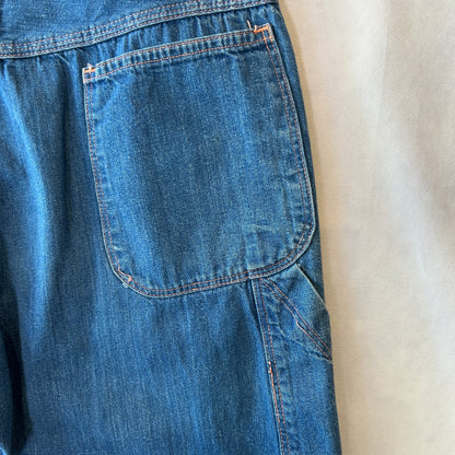 70's Unknown Brand デニムペインターパンツ ワークパンツ(w34)/A6732P-SO