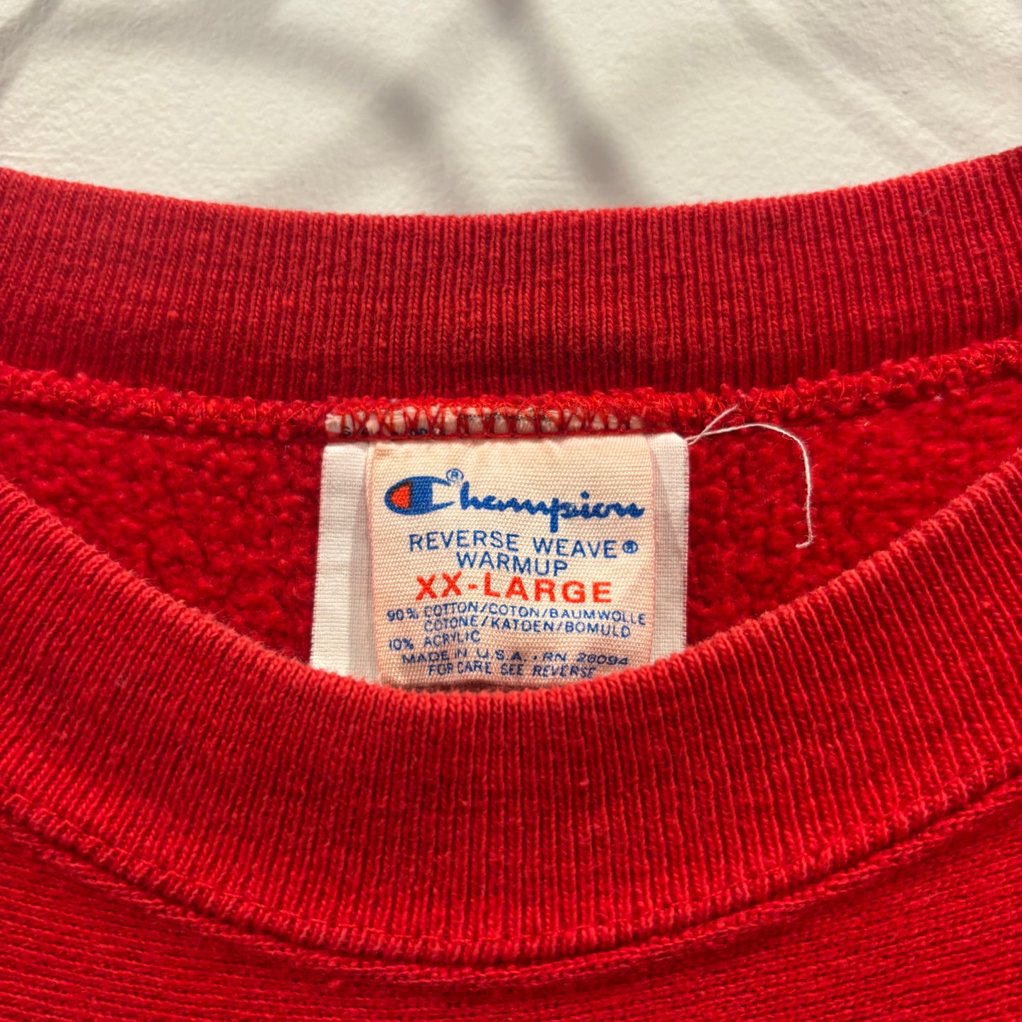 80's Champion Reverse weave リバースウィーブ "COWBOY FOOTBALL" カレッジスウェット 赤 (XXL)/C0657S-SO