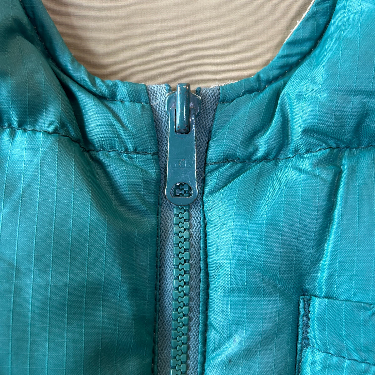 80's Eddie Bauer エディー・バウアー リバーシブルダウンベスト グリーン/ベージュ(M)/C1692V-SO
