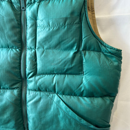 80's Eddie Bauer エディー・バウアー リバーシブルダウンベスト グリーン/ベージュ(M)/C1692V-SO