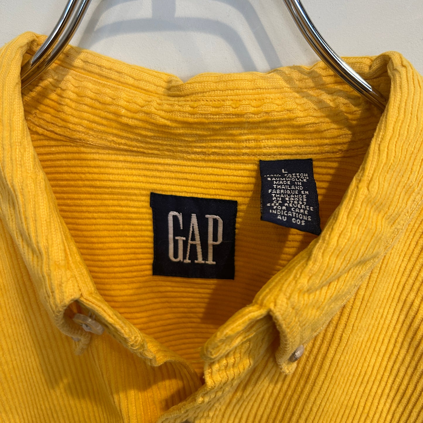 00's GAP コーデュロイシャツ 黄 (L)/B0396S-SO