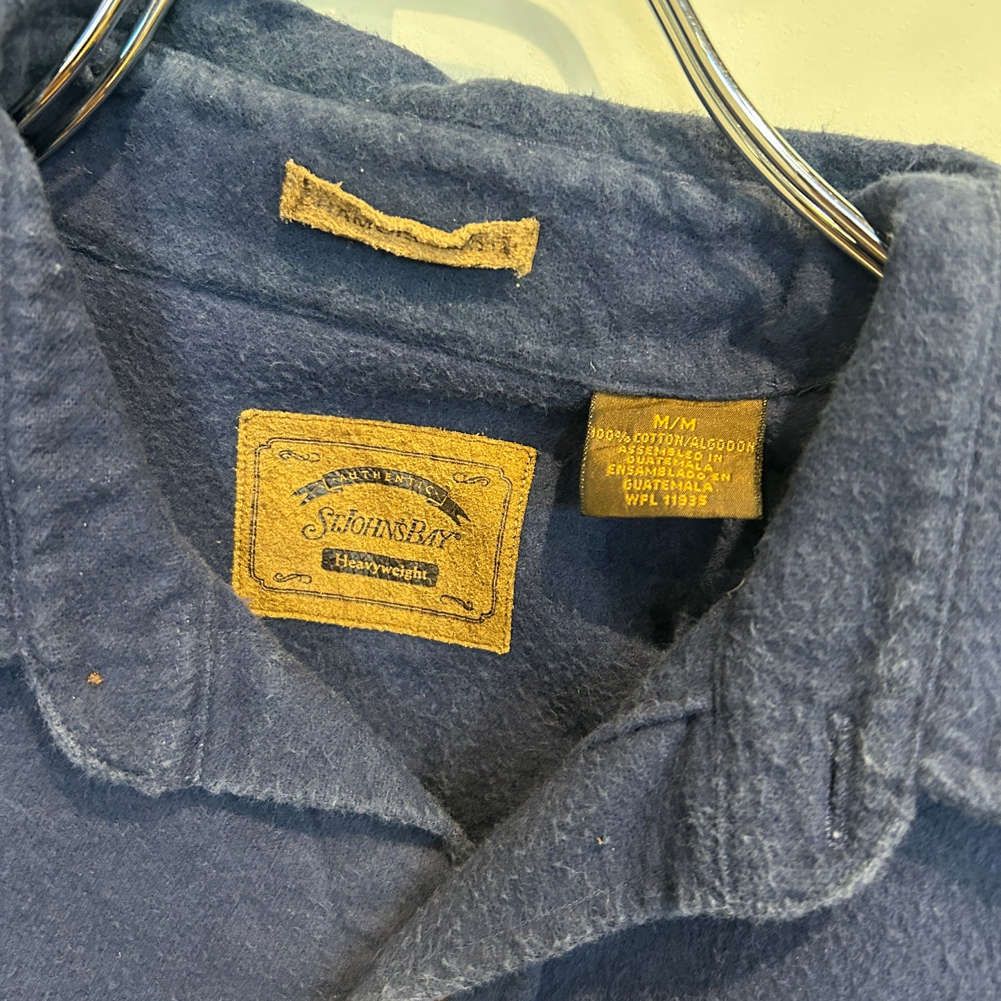 00's St.Johns'Bay  シャモアクロスシャツ 紺 (M)/A8945S-SO