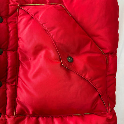 70's Powderhorn Mountaineering パウダーホーン ダウンベスト レッド/グリーン(M)/C1693V-SO