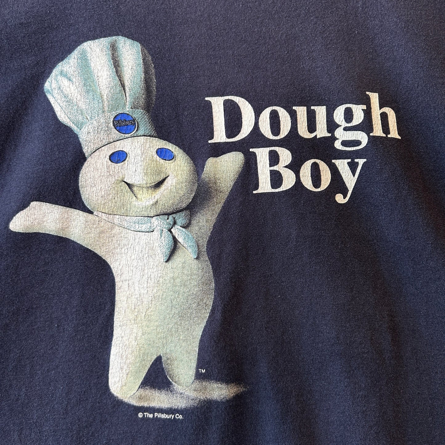 90's Lee Dough Boy ドゥボーイ ピルズベリー 食品企業Tシャツ ネイビー(L)/C0914T-SO