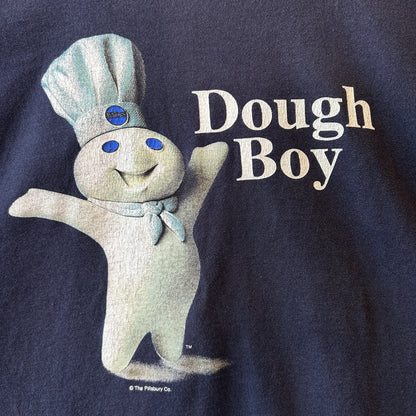 90's Lee Dough Boy ドゥボーイ ピルズベリー 食品企業Tシャツ ネイビー(L)/C0914T-SO