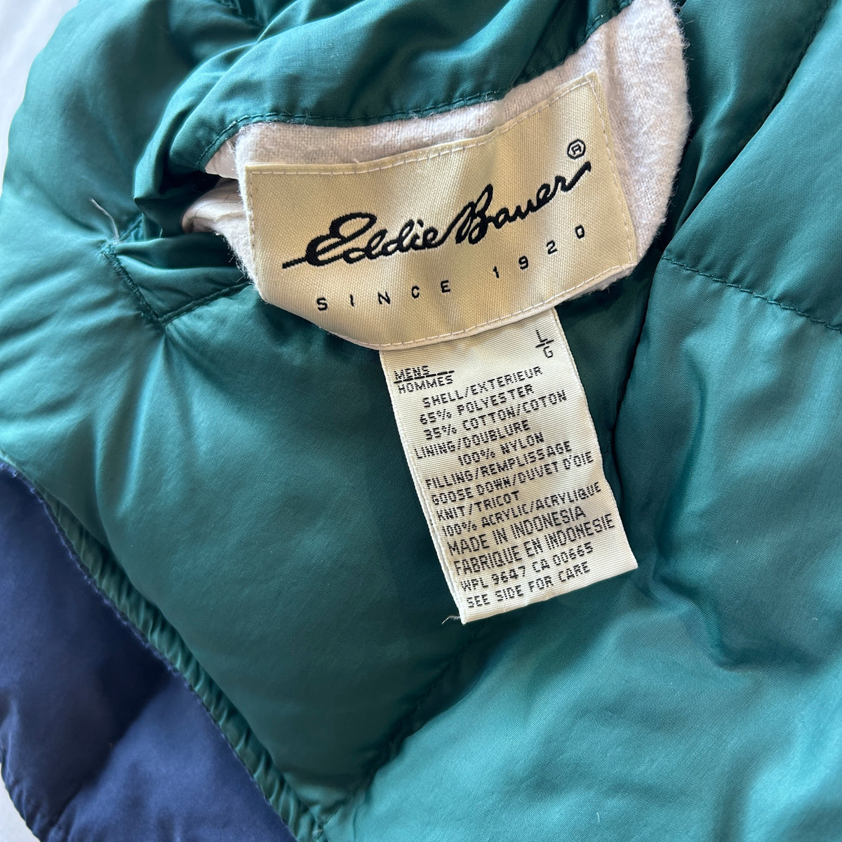 90's Eddie Bauer エディー・バウアー "CANADIAN VEST" リバーシブルグースダウンベスト(L)/C1643V-SO