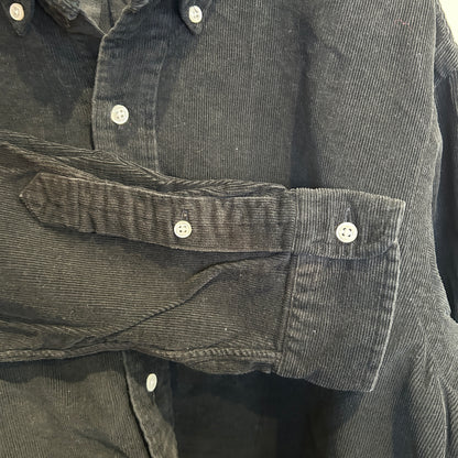 00's Ralph Lauren ラルフローレン コーデュロイシャツ 黒 (L)/B1506S-SO