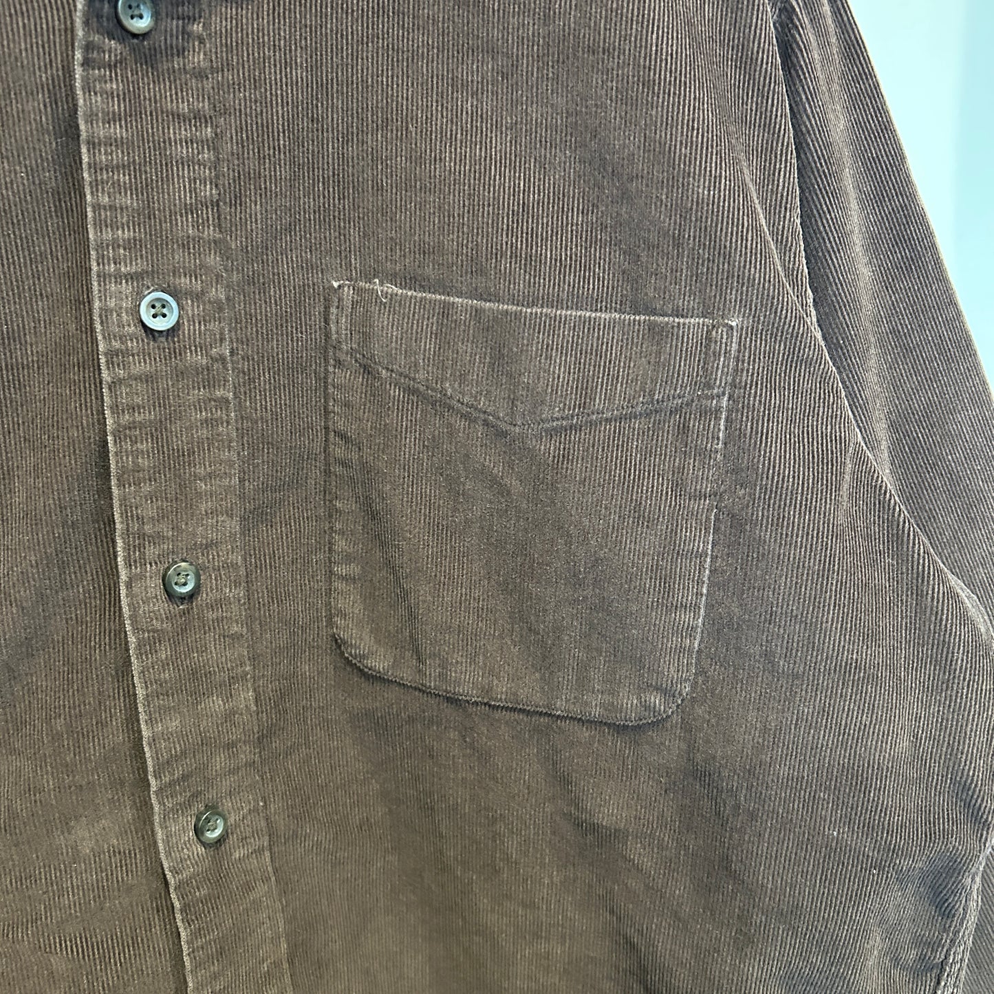 00's L.L.Bean エルエルビーン コーデュロイシャツ 茶 (M)/A8395S-SO