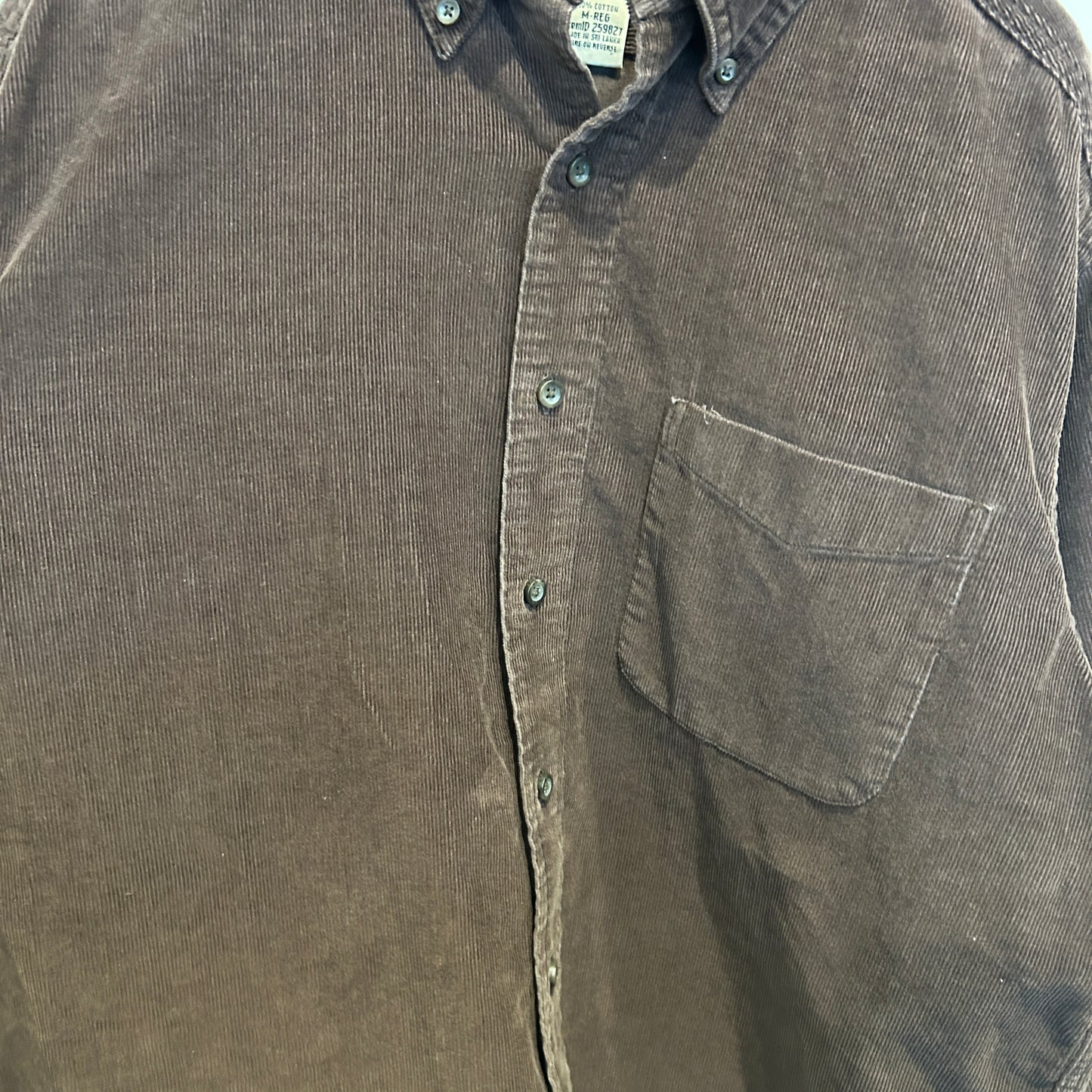 00's L.L.Bean エルエルビーン コーデュロイシャツ 茶 (M)/A8395S-SO