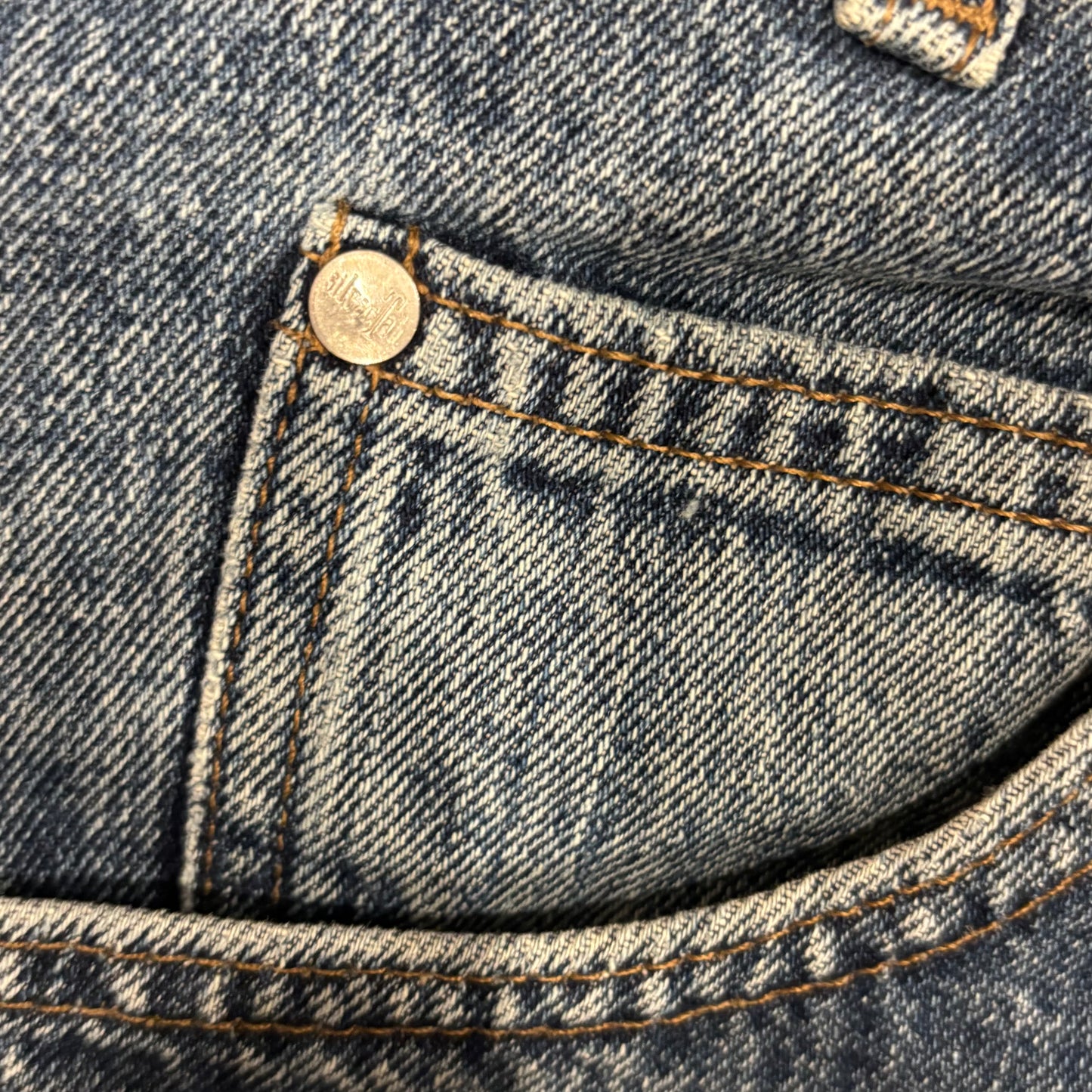 90's Levi's Silber Tab Buggy Pleated デニムパンツ 青 (36×32)/A7350P-SO