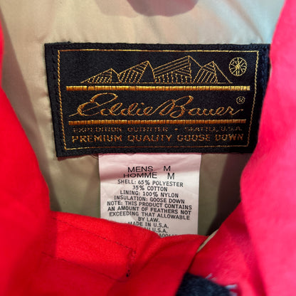 80's Eddie Bauer エディー・バウアー グースダウンベスト レッド(M)/B0581V-SO