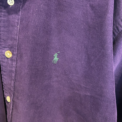 00's Ralph Lauren ラルフローレン コーデュロイシャツ Blake 紫 (L)/B1132S-SO