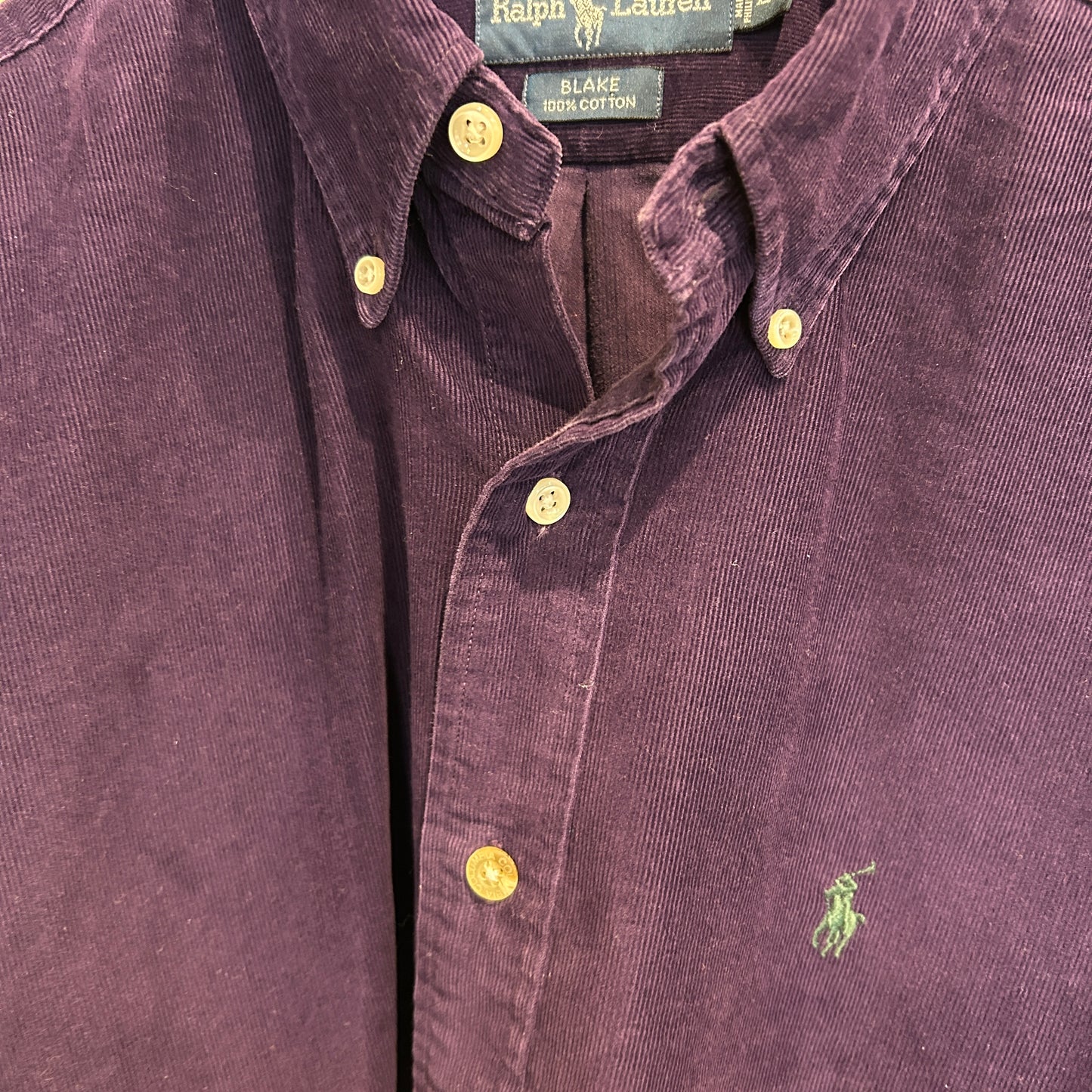 00's Ralph Lauren ラルフローレン コーデュロイシャツ Blake 紫 (L)/B1132S-SO