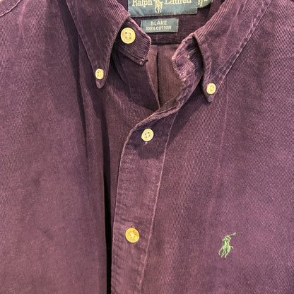 00's Ralph Lauren ラルフローレン コーデュロイシャツ Blake 紫 (L)/B1132S-SO