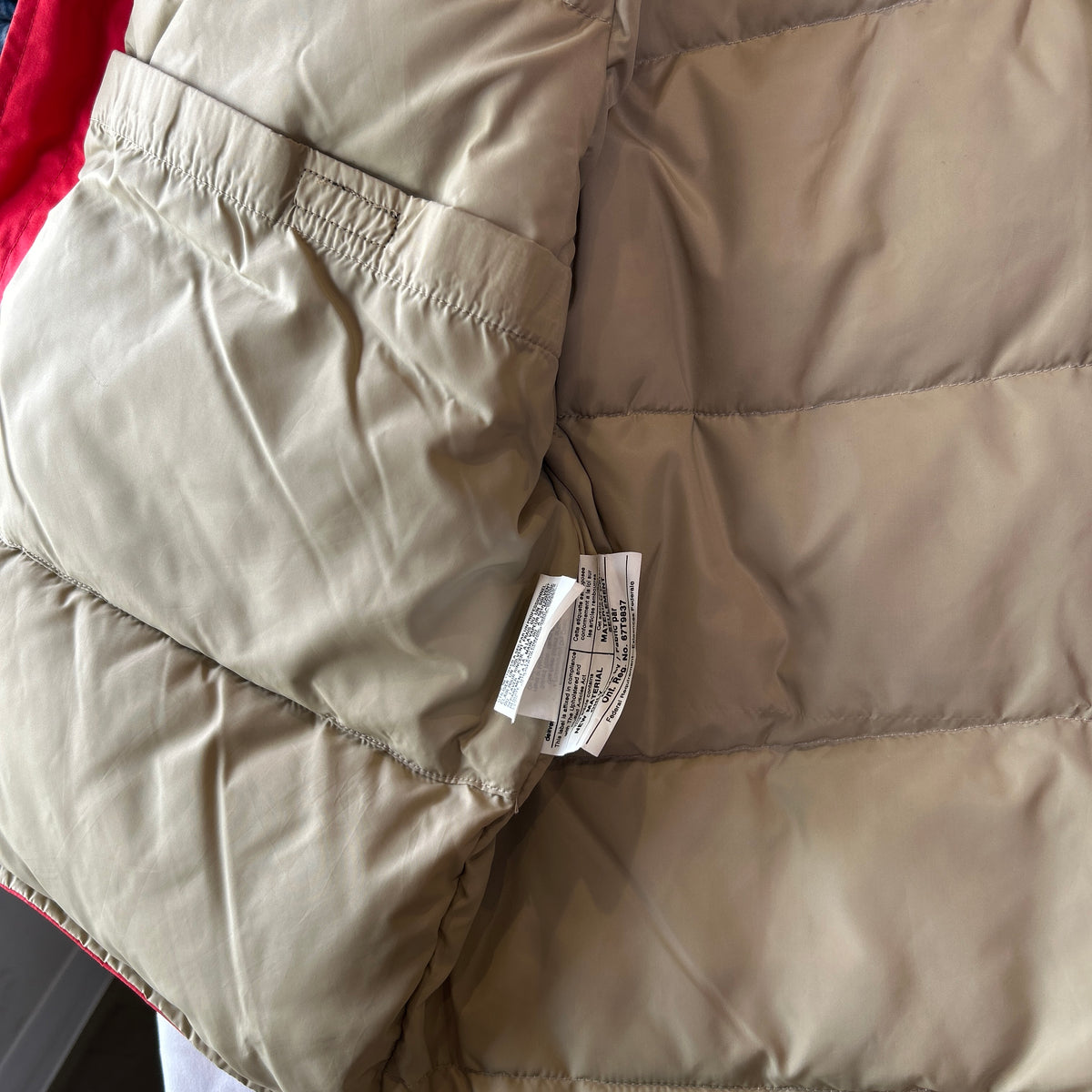 80's Eddie Bauer エディー・バウアー グースダウンベスト レッド(M)/B0581V-SO