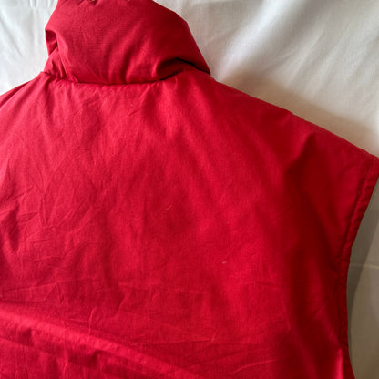 80's Eddie Bauer エディー・バウアー グースダウンベスト レッド(M)/B0581V-SO