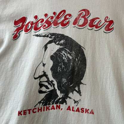 ９0's Fo'c'sle Bar トリックアート スーベニアTシャツ Hanes 白(XL)/C0918T-SO