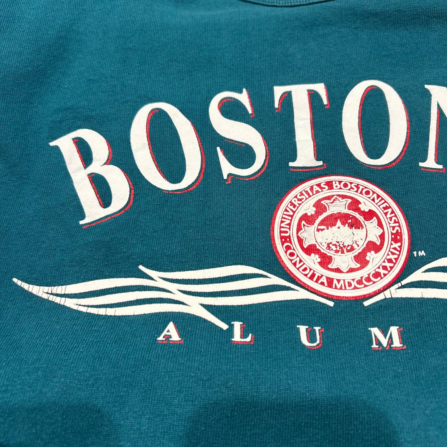 90's champion "BOSTON U ALUMNI" T-shirt (XL)/A6845T-SO