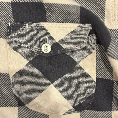 00's Polo Ralph Lauren ラルフローレン チェックシャツ 黒白 (XL)/A0983SH-SO