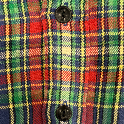 00's Polo Ralph Lauren ラルフローレン チェック ネイティブ柄シャツ 青赤緑黄 (XXL)/A1165SH-SO