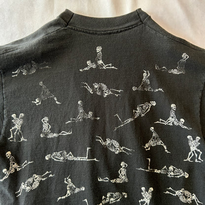 90's Fashion Victim スカル 四十八手 Tシャツ エロT 黒 /C0917T-SO
