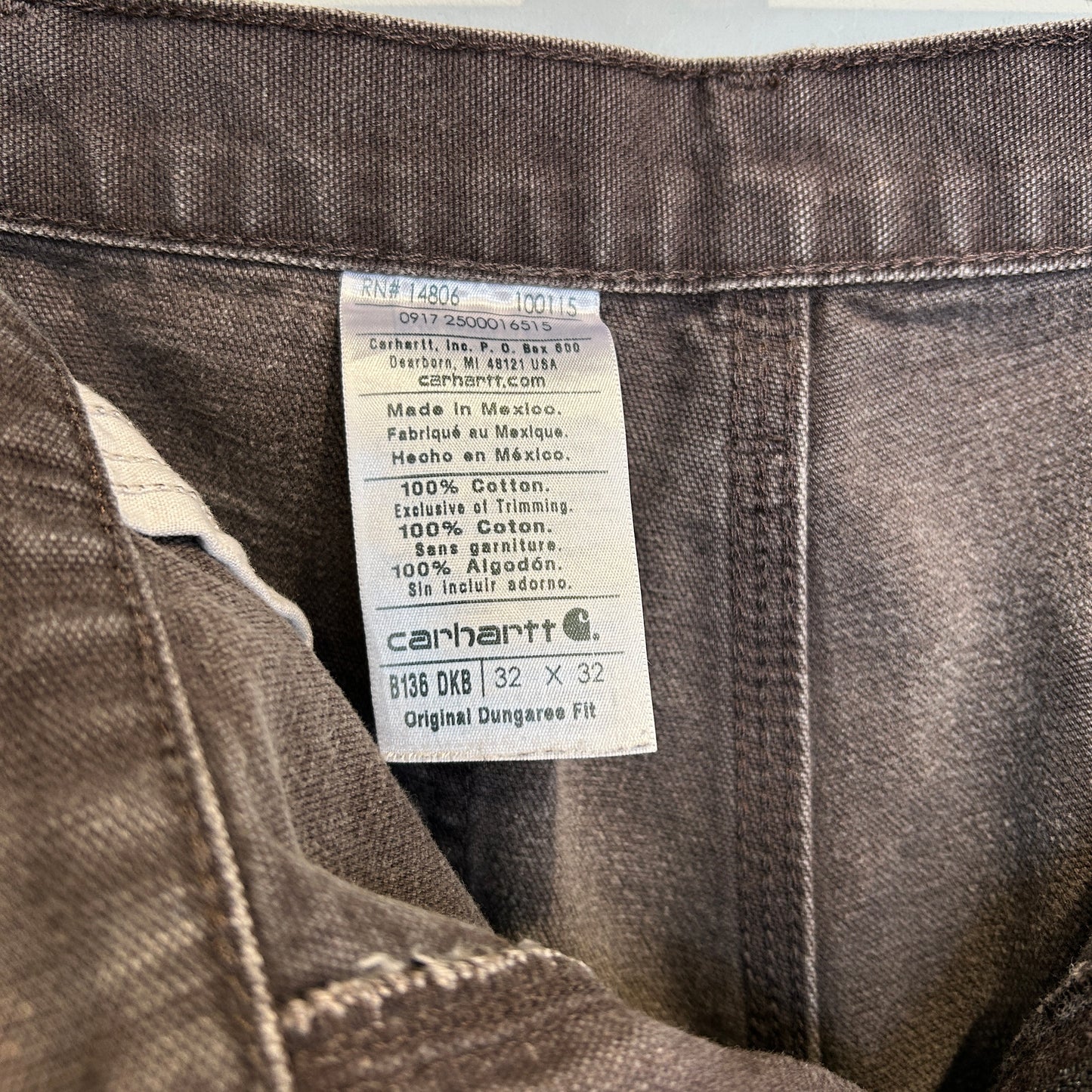 carhartt double knee pants カーハート ダブルニーパンツ ブラウン (32 32)/A8374P-SO