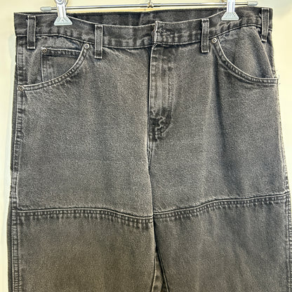 00's Dickies double knee pants ディッキーズ ダブル二ー パンツ ブラック デニム (36 32)/A8368P-SO