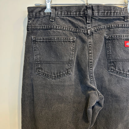 00's Dickies double knee pants ディッキーズ ダブル二ー パンツ ブラック デニム (36 32)/A8368P-SO