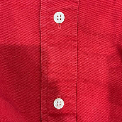 00's Ralph Lauren ラルフローレン ポロベア 無地シャツ 赤 (XL)/A7730SH-SO