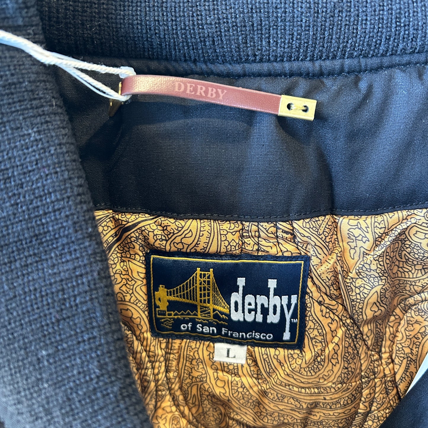 2025 Derby of San Francisco  タグ付き ダービージャケット STYLE 300 クラシック ブラック＆ゴールド(L)/A9778J-SO