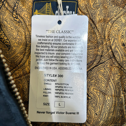 2025 Derby of San Francisco  タグ付き ダービージャケット STYLE 300 クラシック ブラック＆ゴールド(L)/A9778J-SO