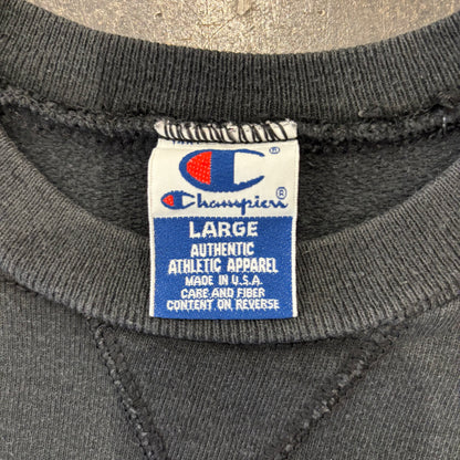 90's  Champion  BOSTON U  カレッジ スウェット 黒 L /B3043S-SO