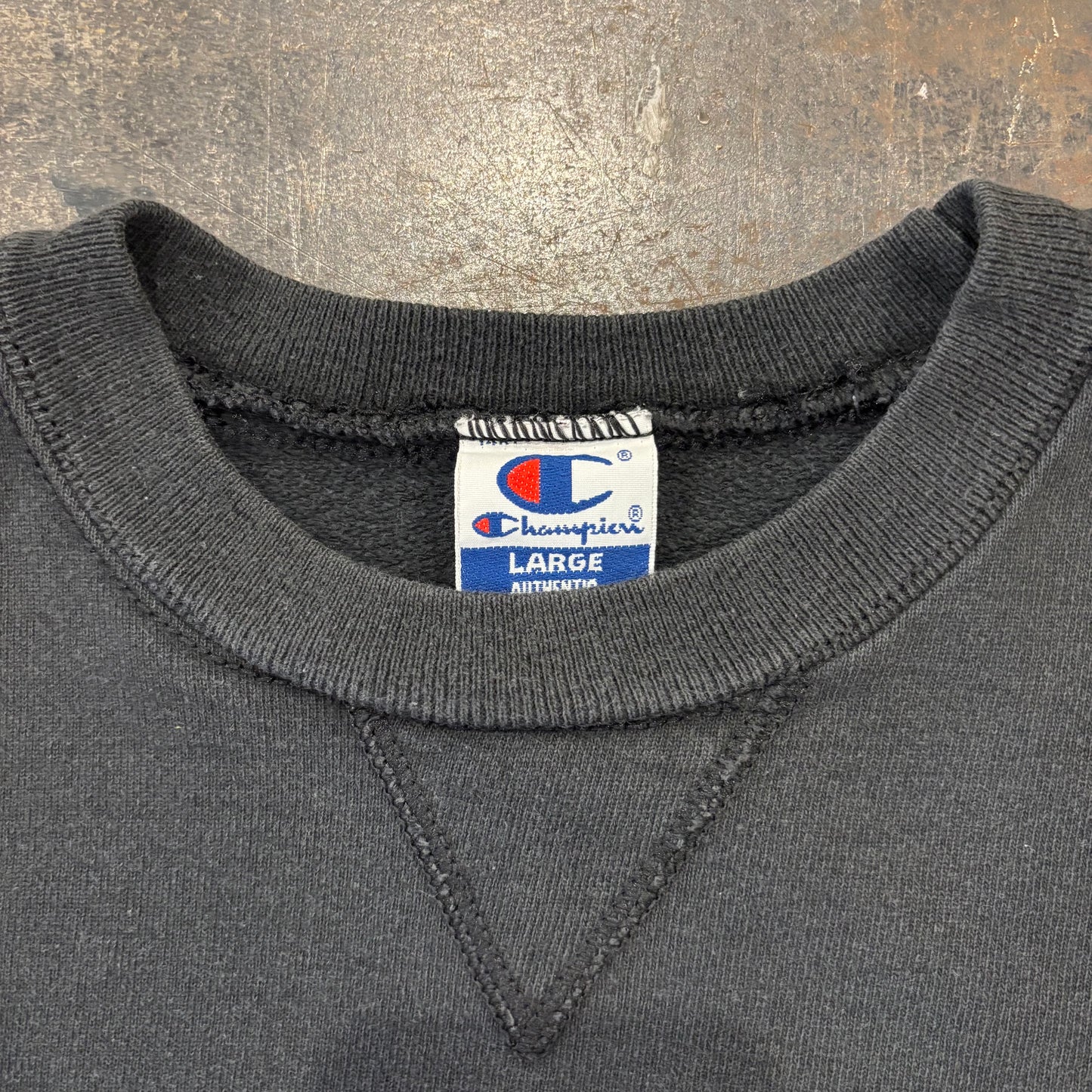 90's  Champion  BOSTON U  カレッジ スウェット 黒 L /B3043S-SO