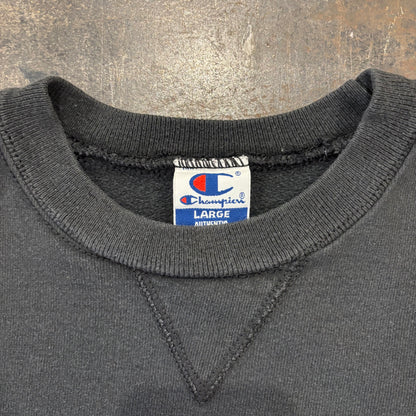 90's  Champion  BOSTON U  カレッジ スウェット 黒 L /B3043S-SO