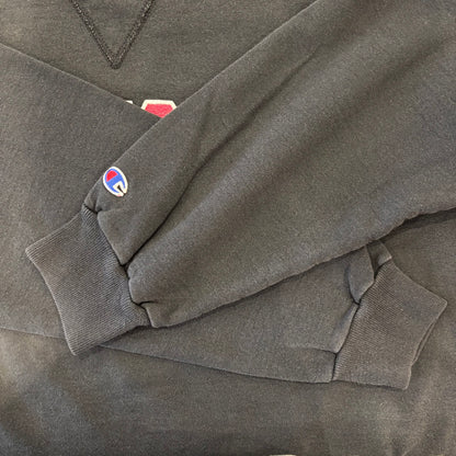 90's  Champion  BOSTON U  カレッジ スウェット 黒 L /B3043S-SO