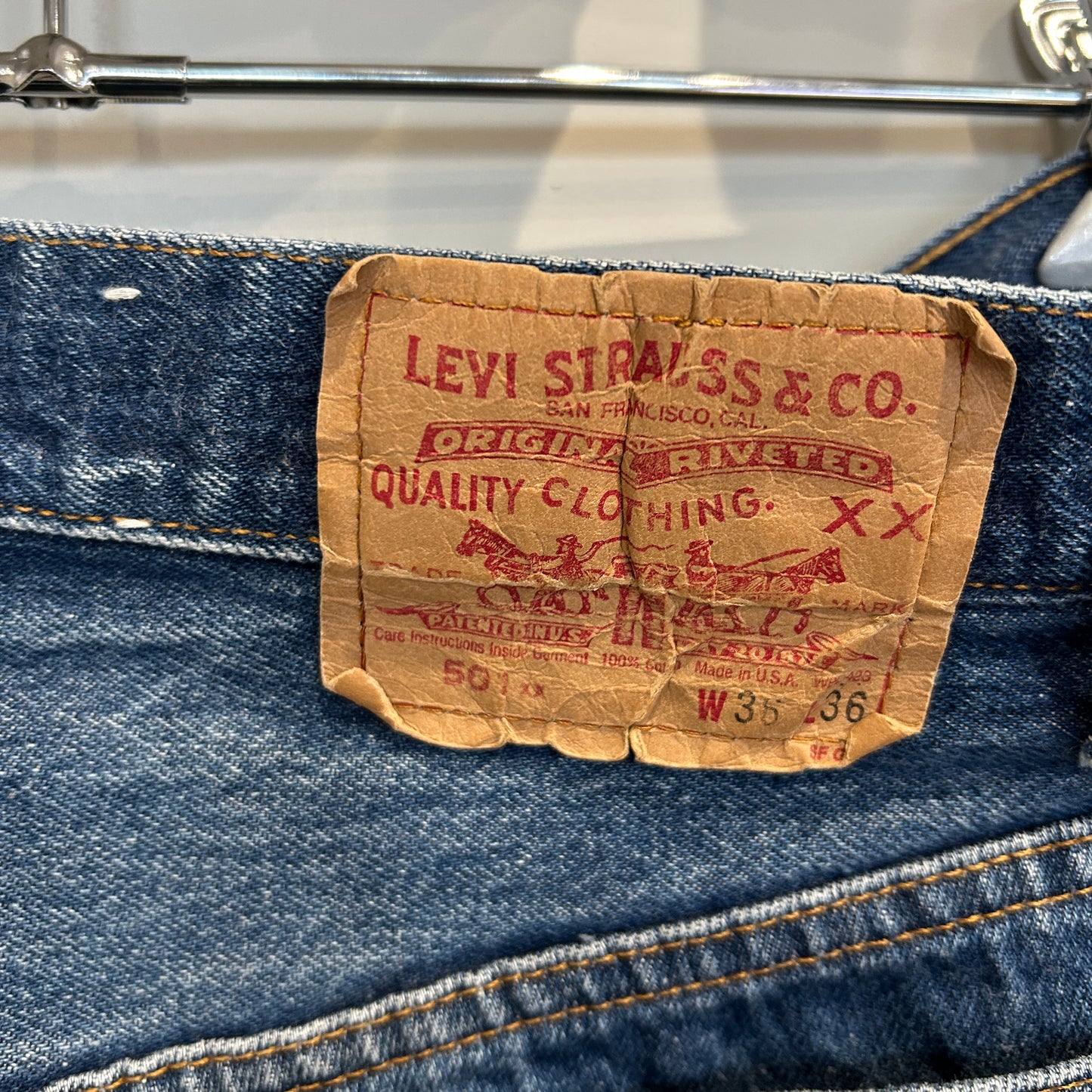 90's Levi's 501 リーバイス デニムパンツ 紺 (36×36)/A9700P-SO