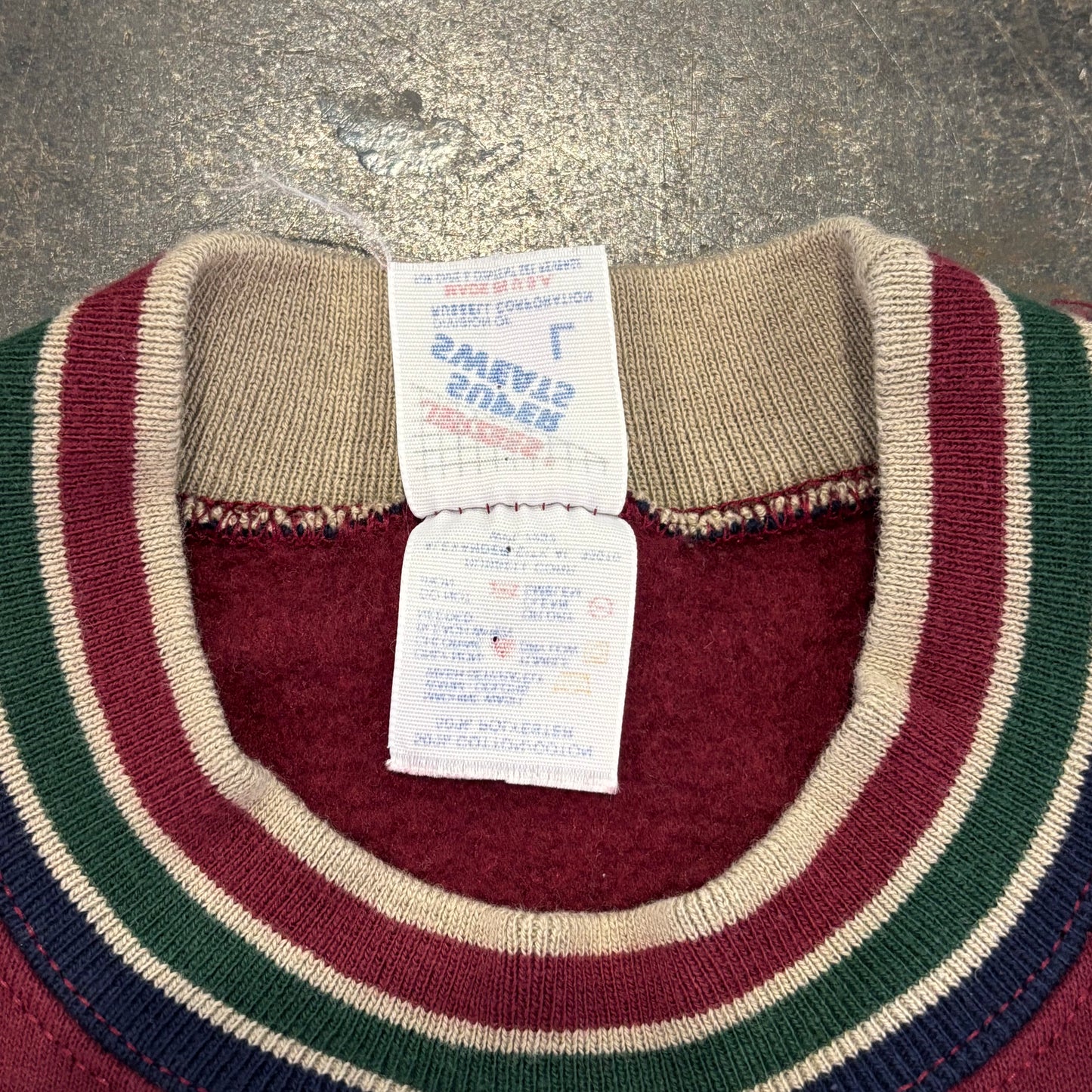 90's KENNEBUNKPORT  MAINE スウェット ワインレッド (L)/B1161S-SO