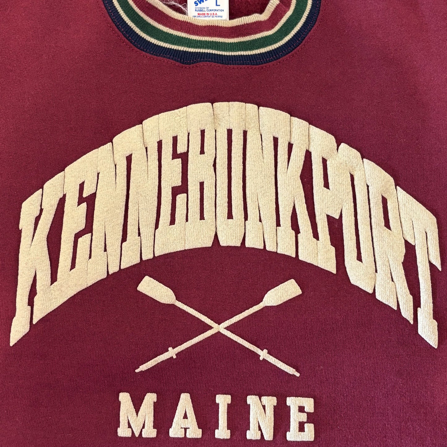 90's KENNEBUNKPORT  MAINE スウェット ワインレッド (L)/B1161S-SO