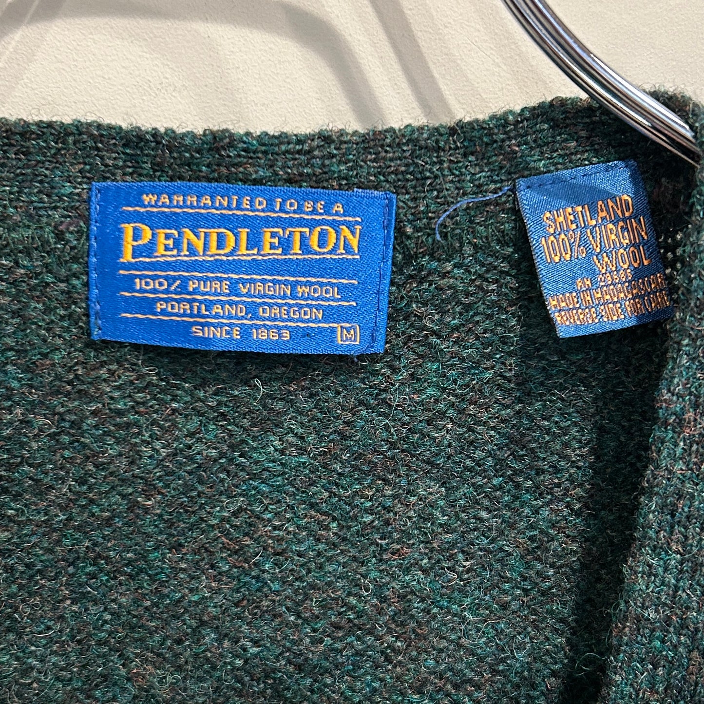 90's Pendleton ペンドルトン ウールカーディガン ダークグリーン(M)/A9268K-SO