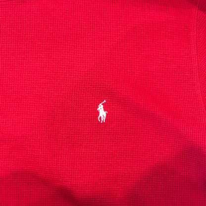POLO RALPH LAUREN サーマルシャツ 赤 (L)/B1347T-SO