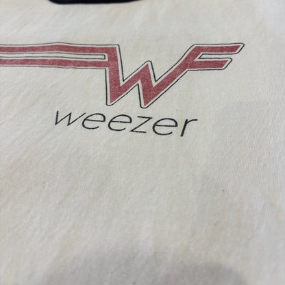 90's Weezer「W STREAK」 バンド リンガーTシャツ 白 (サイズ不明）/C0295T-SO