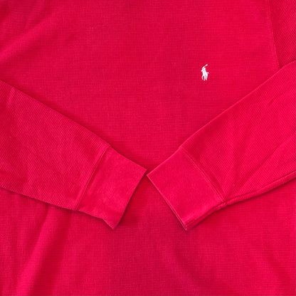 POLO RALPH LAUREN サーマルシャツ 赤 (L)/B1347T-SO