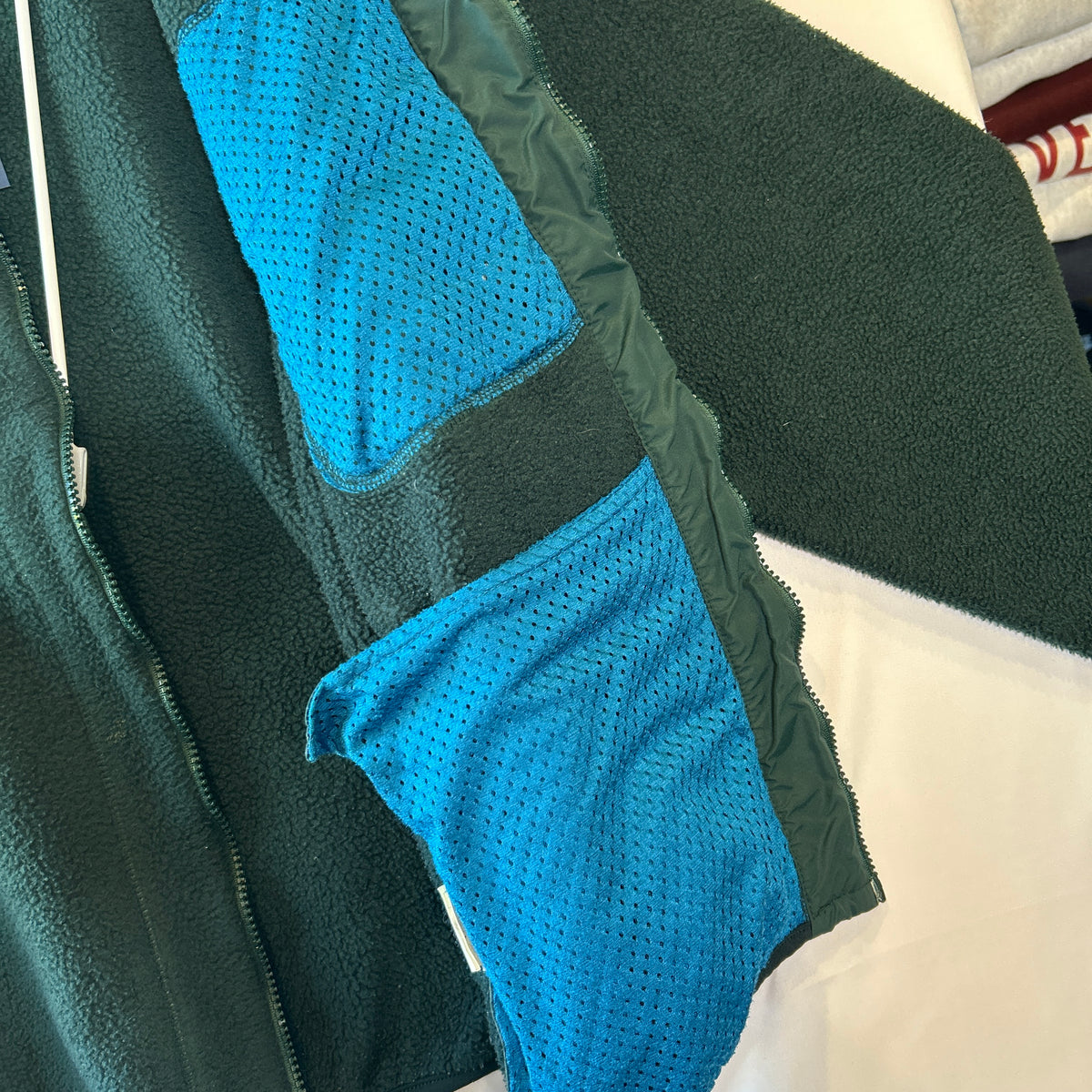 90's Patagonia パタゴニア フリースジャケット USA製　グリーン(XL)/A1145F-SO
