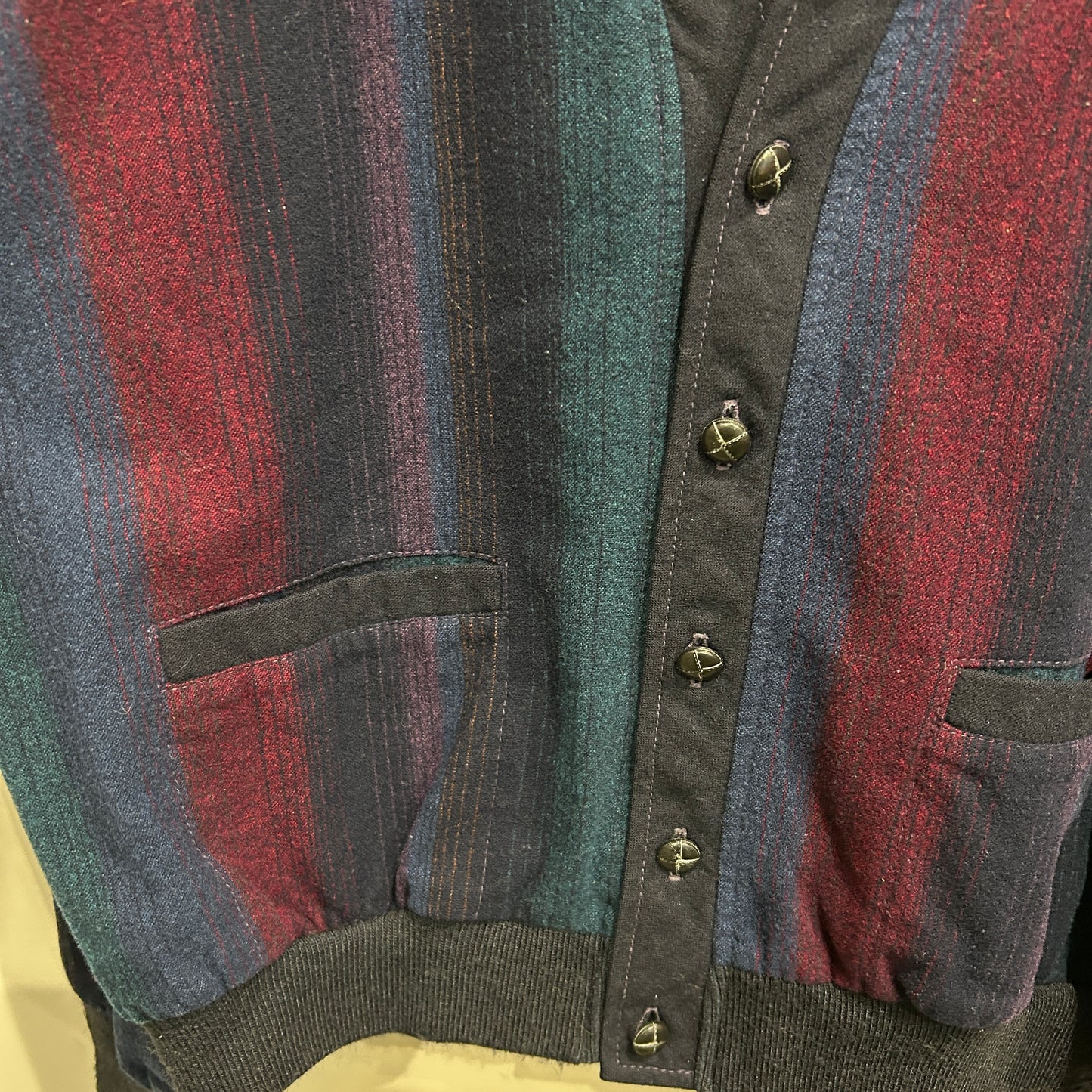 ８0's Pendleton ペンドルトン ウールカーディガン ストライプ USA製(XL)/A5861S-SO