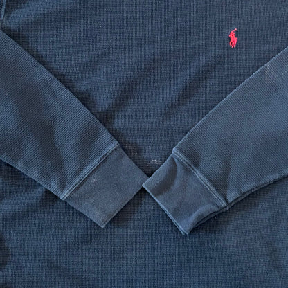 POLO RALPH LAUREN サーマルシャツ 黒 (L)/B1342T-SO