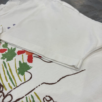 90's Hanes ヘインズ ピカソ「花束を持つ手」アート Tシャツ T-shirt 白 (XL) /B3491T-SO