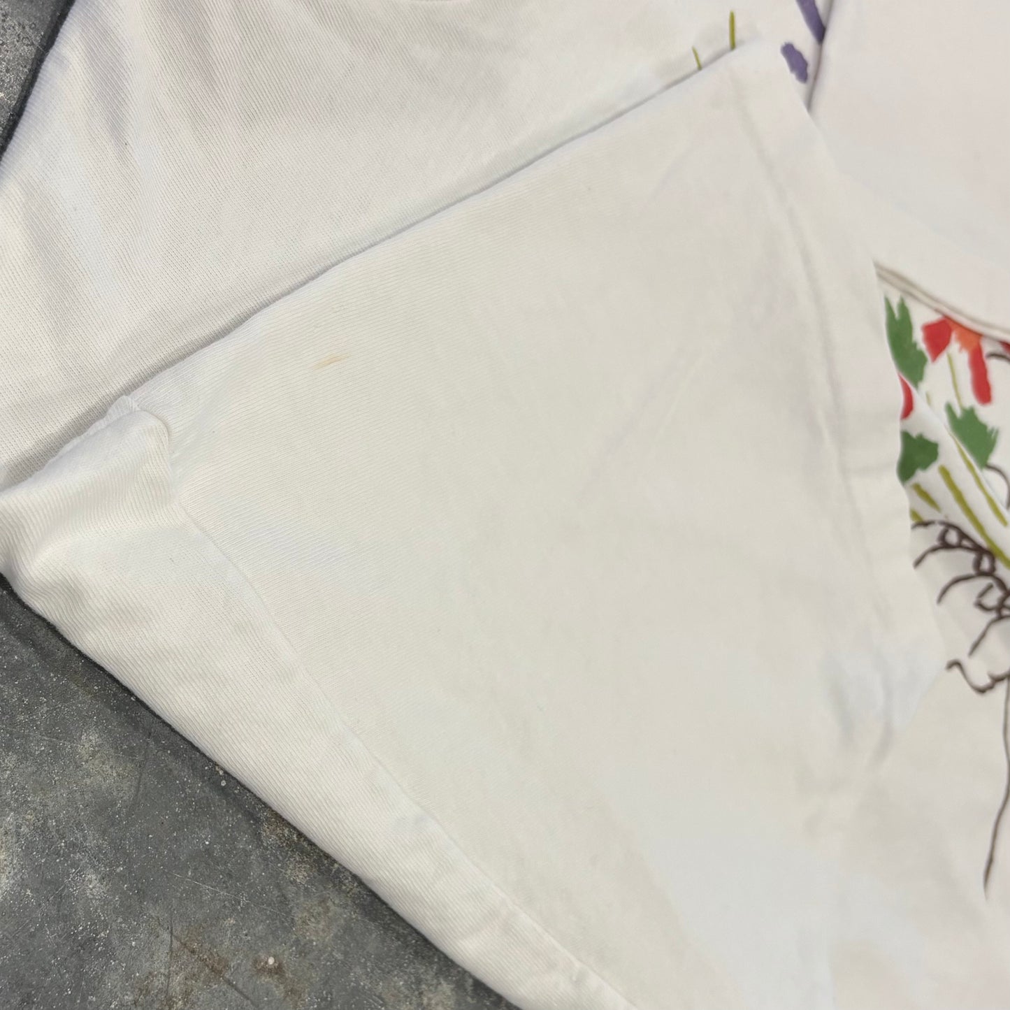 90's Hanes ヘインズ ピカソ「花束を持つ手」アート Tシャツ T-shirt 白 (XL) /B3491T-SO